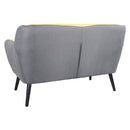 Divano 2 Posti 130x80x68 cm in Tessuto Ocra