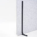 Pannello Fonoassorbente da Pavimento 100x200 cm Coppia di Piedini Neri Finitura Grigio    