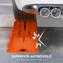 Set 2 Rampe per Auto 91x30x21 cm con Carico Massimo 5 Tonnellate in Plastica Arancione  