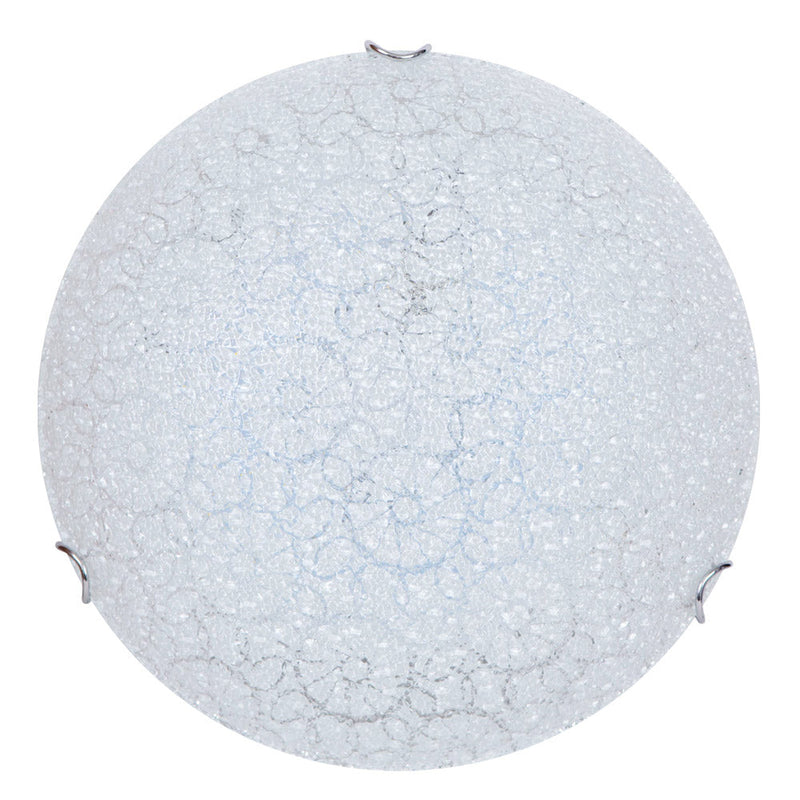 Plafoniera 1xE27 Ganci Cromo Vetro Lastra Gran Ruota E-Energy Maia