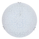 Plafoniera 2xE27 Ganci Cromo Vetro Lastra Gran Ruota E-Energy Maia