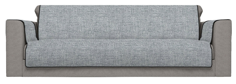 Copridivano con Copri Braccioli in Poliestere Grigio Scuro Varie Misure