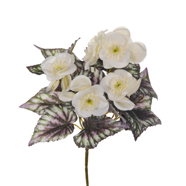 Set 6 Begonien mit künstlichen Blumen Bestehend aus 5 Blumen Höhe 28 cm sconto