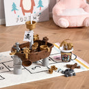 Nave dei Pirati Giocattolo per Bambini 45,5x30x57,5 cm 26 Pezzi da Spiaggia Mare