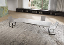  Tavolo Allungabile 160-420x90x74 cm Niket Bianco Frassino Gambe Bianche