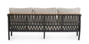 Divano da Giardino 3 Posti con Cuscini 205x75x85h cm in Alluminio e PP Fenix Antracite 