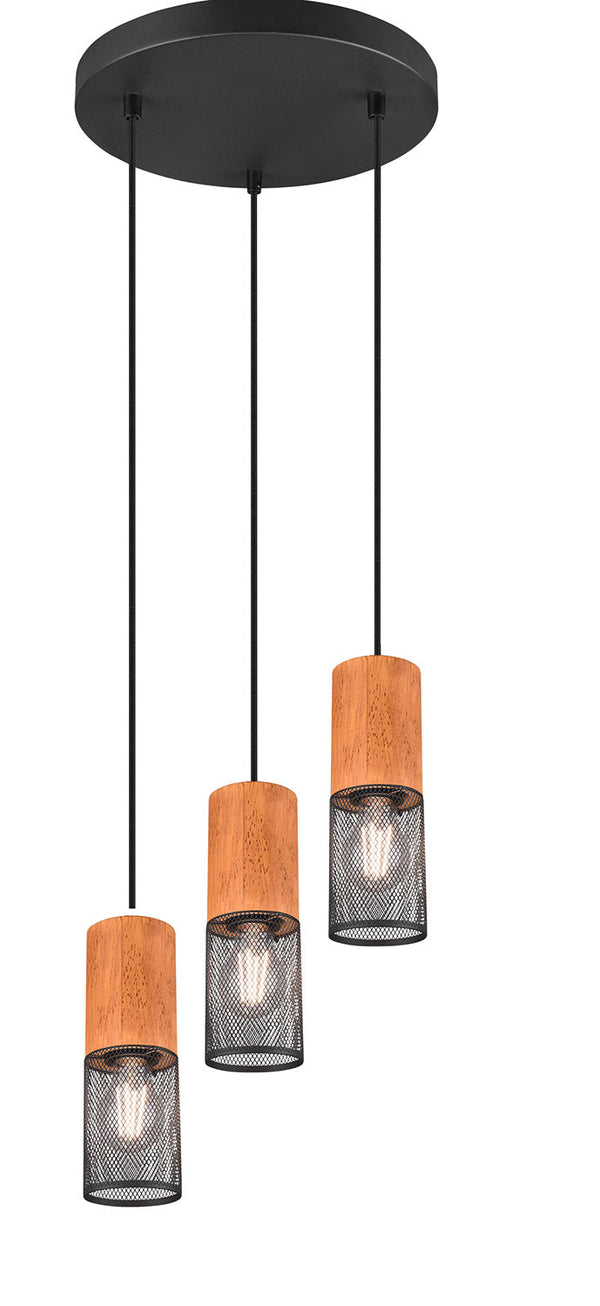 Lampada a Sospensione da Interno Attacco E27 in Metallo Nero Opaco prezzo