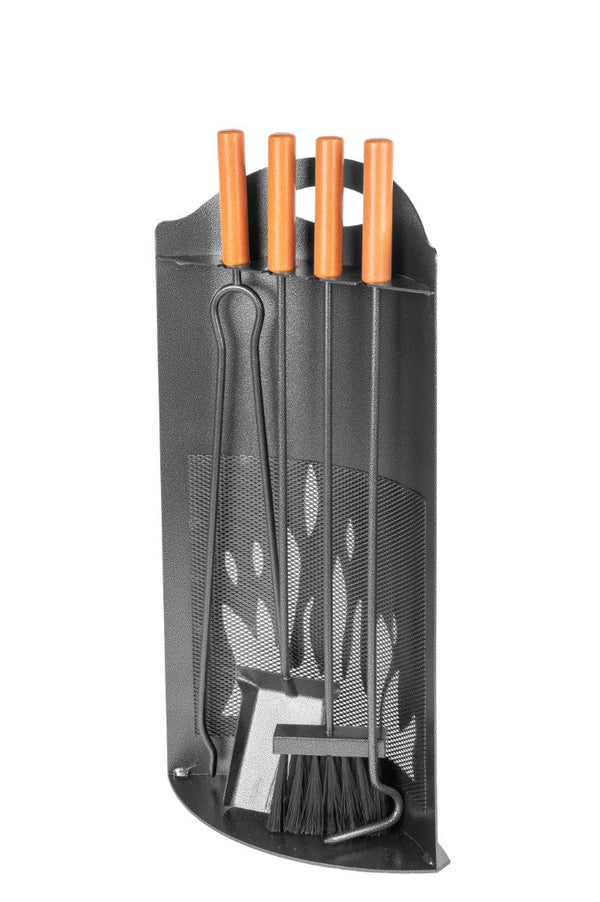 Set Camino 4 Pezzi H 61 in Ferro Verniciato Grigio Martellato prezzo