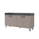 Madia Dea 4 ante tortora antracite 140x36x80 h cm