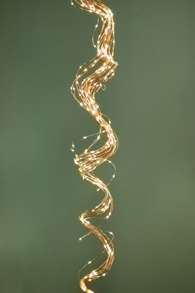 Luci di Natale Capelli Angelo 720 Led 3,2 mt da Esterno in Metallo e Plastica