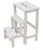 Leiterhocker 60x40x46 cm aus weißem Holz