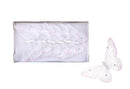 Farfalle con Glitter e Clip 18 Pezzi Ø15 cm Bianco