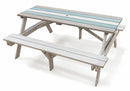 Set Birreria da Giardino Tavolo e 2 Panche in Legno Soriani Bianco