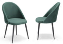 Set 2 sedie Imbottite 51x58x87 cm In Tessuto Tiffany  Lola Petrolio
