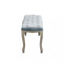 Panca Misty in Velluto Grigio 110x36x47 h cm in Legno Grigio