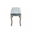 Panca Misty in Velluto Grigio 110x36x47 h cm in Legno Grigio