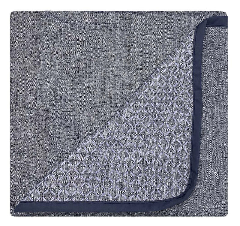 Copridivano in Poliestere con Penisola Sinistra Blu Scuro Varie Misure