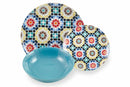 Servizio Piatti 18 Pezzi in Porcellana e Gres Multicolor Villa d'Este Home Tivoli Marrakech