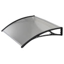 Pensilina Tettoia in Policarbonato Alveolare Trasparente 100x60 cm