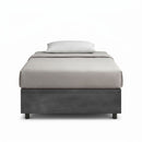 Letto 1 Piazza e Mezza Contenitore Imbottito Microfibra Grigio Boxmax Varie Misure