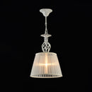 Lampada pendente Elegant in Metallo Grace Bianco con Oro