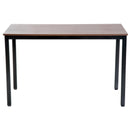 Scrivania da Ufficio in Legno e Struttura in Metallo Noce 120x60x74 cm 