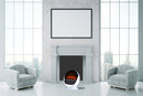Stufa Elettrica da Pavimento Effetto Fiamma 1500W CheminArte Pop Fire Bianca