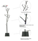 Appendiabiti da Terra 33x33x178 cm in Ferro Battuto Vasconi Platano Grafite