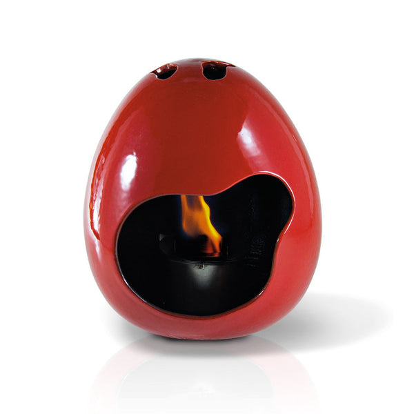 acquista Bioethanol-Tischkamin aus Keramik 30x35 cm Ferazzoli Ovetto Rosso