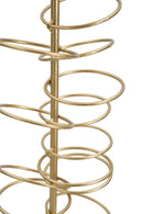 Portacandele Rings 14x13x50,5 cm in Ferro e Marmo Oro e Bianco