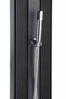 Doccia Solare Ibrida da Giardino 40L Miscelatore e Doccetta Lavapiedi Antracite