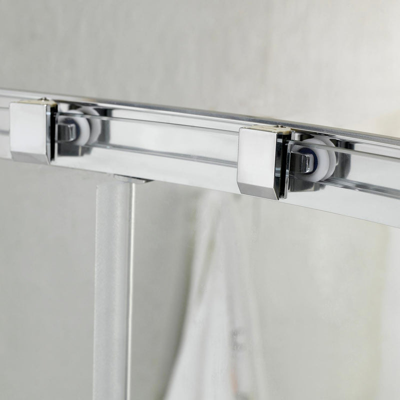 Porta Parete Doccia 2 Ante Scorrevoli In Cristallo Trasparente 6mm H185 Fosterberg Kolding Varie Misure