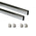 Rohrsatz für Garderobe 30 x 15 mm Stahl L 0,75 m Stahl glanzverchromt und Zamak Emuca