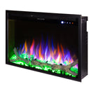 Camino Elettrico da Incasso 50,8x75x19,5 cm Effetto Fiamma 1500W Thomas Maxi Nero