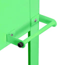 Fioriera Orto Rialzato da Giardino 97x56x90 cm in Metallo con Ruote Verde