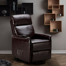 Poltrona Alzapersona Elettrica 1 Motore 60x73x104 cmin Similpelle Marrone Scuro