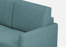 Divano Angolare 6 Posti 281x241x85 cm Karay in Tessuto Petrolio