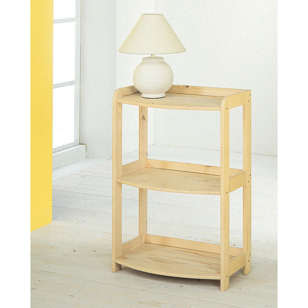 acquista Bücherregal aus Holz 3 Regale 60x36x88cm Fumer Ellipse Rohe Tanne