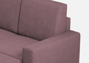Divano 2 Posti con Pouf 168x145x85 cm Sakar in Tessuto Prugna