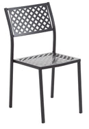 Set 2 Sedie da Giardino 46x58x84 cm in Acciaio RD Italia Lola Antracite