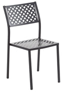 Set 4 Sedie da Giardino 46x58x84 cm in Acciaio RD Italia Lola Antracite