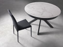 Set 4 Sedie Leda 42x52x96 cm in Tessuto Easy-Clean Gambe Rivestite in Tinta Nero      
