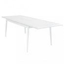 Tavolo Allungabile Maracaibo 160/240x90x76 h cm in Alluminio Bianco