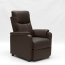 Poltrona Relax Reclinabile Manuale 75x95x103 cm in Similpelle Marrone Scuro