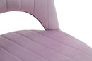 Set 2 Sedie Imbottite 52x48x78 cm in Tessuto Velluto Flex Rosa e Oro