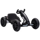 Go-Kart Elettrico per Bambini 3-6 Anni 98x55,5x46,5 cm con Doppio Motore 12 V Fari LED e 1,5-4 km/h in PP Nero      