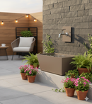 Fontana a Parete da Giardino con Rubinetto e Vasca Belfer 42/PRQ Tortora