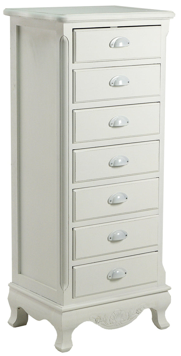 prezzo Holzkommode 7 Schubladen Adami Basel Antik Weiß