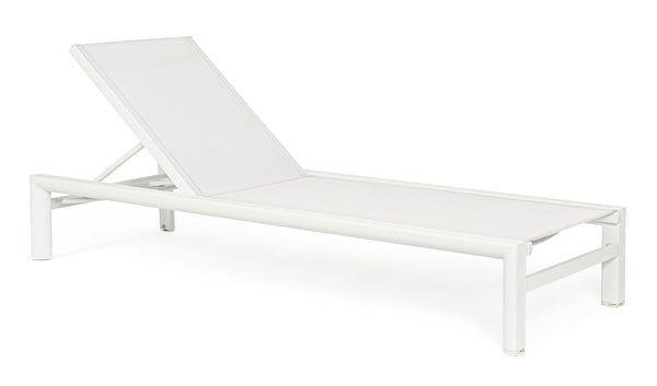 prezzo Lettino Prendisole da Esterno 74x200x98-32h cm Schienale a 4 Posizioni in Alluminio e Textilene Skipper Vapor