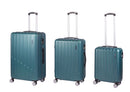 Set 3 Valigie Trolley Rigido 4 Ruote con Combinazione in ABS Ravizzoni Stelvio Verde Bottiglia
